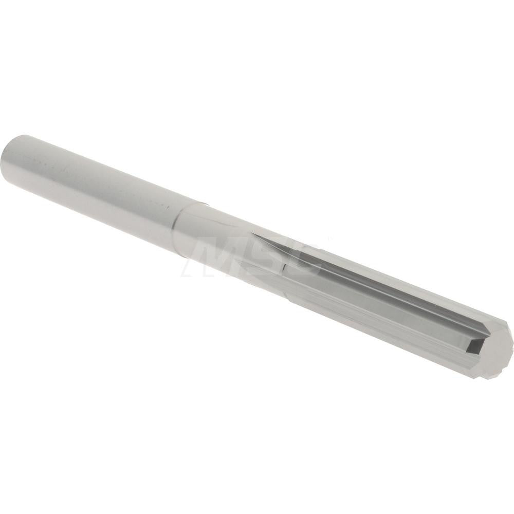 Hertel 45675626 Chucking Reamer 0.2580" Dia, 3-1/4" OAL, 1-1/8" Flute Length, Straight Flute, Straight-Cylindrical Shank, Solid Carbide
