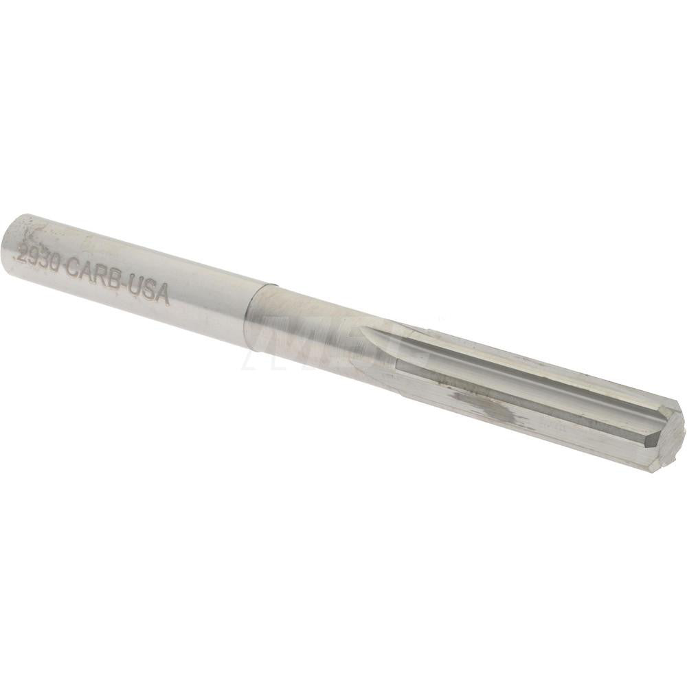 Hertel 45675865 Chucking Reamer 0.2930" Dia, 3-1/4" OAL, 1-1/8" Flute Length, Straight Flute, Straight-Cylindrical Shank, Solid Carbide