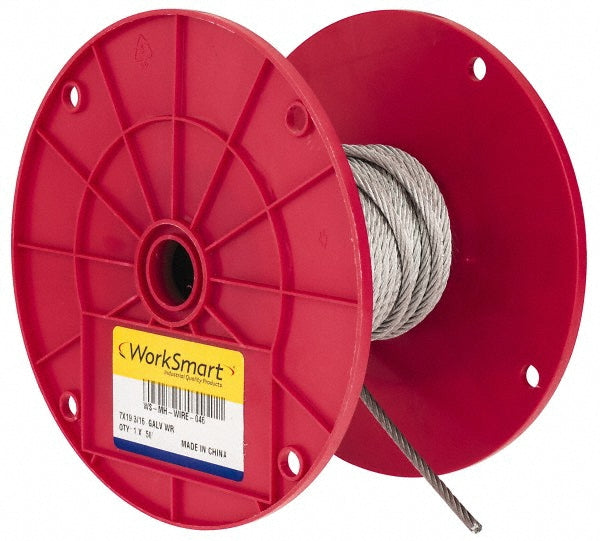 Value Collection WS-MH-WIRE-046 3/16" Dia, Galvanized Steel Wire Rope