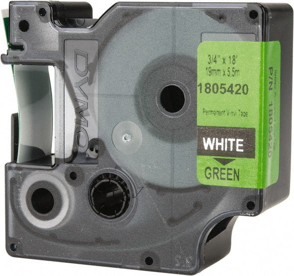 Dymo 1805420 Label Maker Label Green, Vinyl, 216" OAL, 3/4" OAW