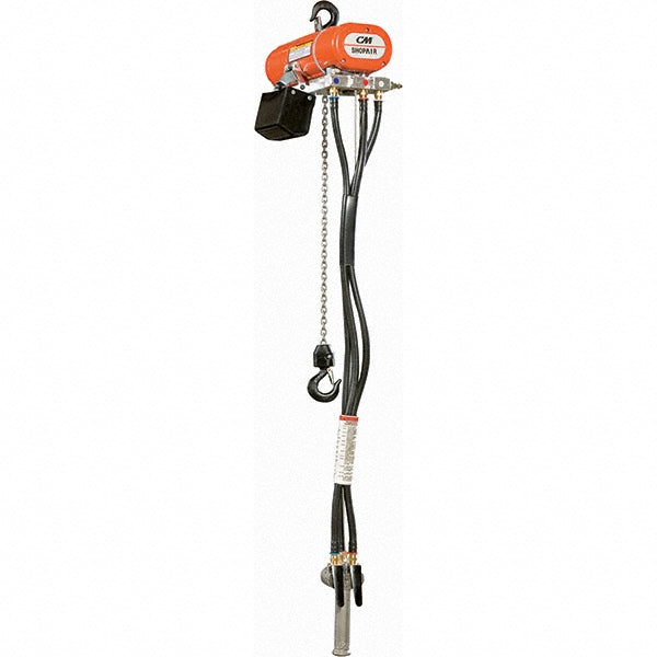 CM 2180 300 Lb Load Limit, 10' Max Height Air Chain Hoist