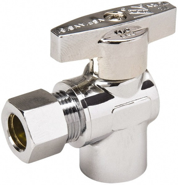 Value Collection 190-432HC Sweat 1/2 Inlet, 125 Max psi, Chrome Finish, Brass Water Supply Stop Valve