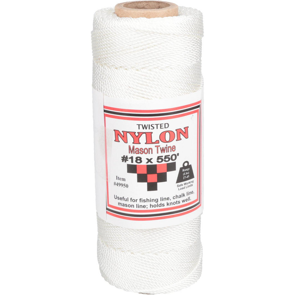 Value Collection WS-MH-FIBR-243 Twisted Seine Twine #18 Twine Dia, Nylon, White