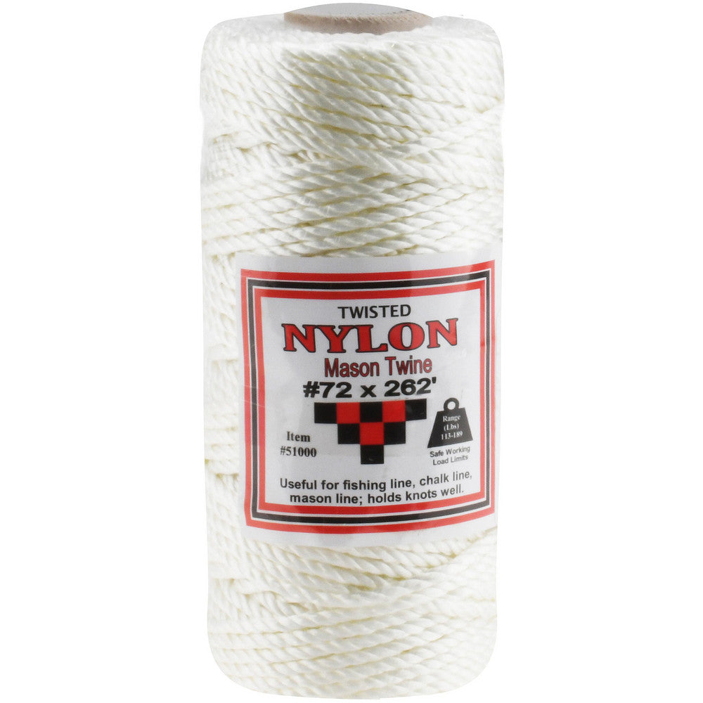 Value Collection WS-MH-FIBR-253 Twisted Seine Twine #72 Twine Dia, Nylon, White