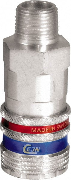 CEJN 10 430 2455 Pneumatic Hose Coupling 1/2" Thread, 3/8" Body Dia, Industrial Interchange
