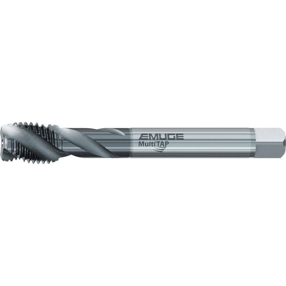 Emuge CU539300.5017 Spiral Flute Tap 7/8-9 UNC, 4 Flutes, Modified Bottoming, 2B/3B Class of Fit, High Speed Steel, TICN Coated