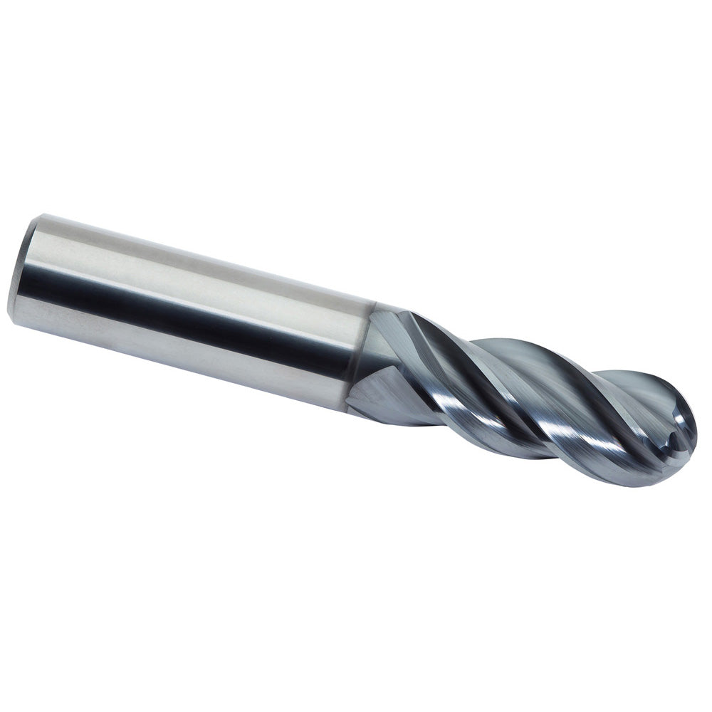 M.A. Ford 27918710B Ball End Mill 3/16" Dia, 5/8" LOC, 4 Flute, Solid Carbide
