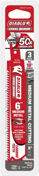DIABLO DS0610CF3 Reciprocating Saw Blade Solid Carbide