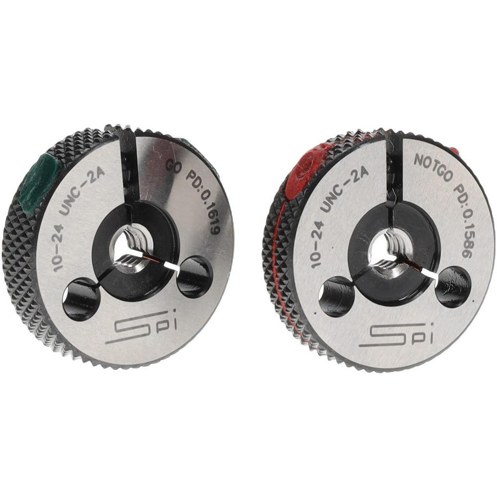 SPI 23-143-1 Threaded Ring Gage #10-24 Thread, Class 2A, Go & No Go