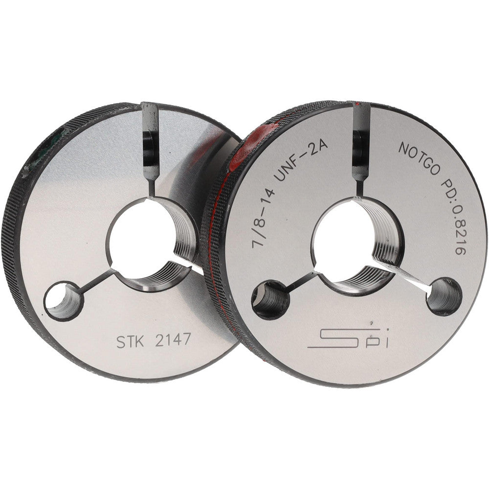 SPI 23-201-7 Threaded Ring Gage 7/8-14 Thread, Class 2A, Go & No Go