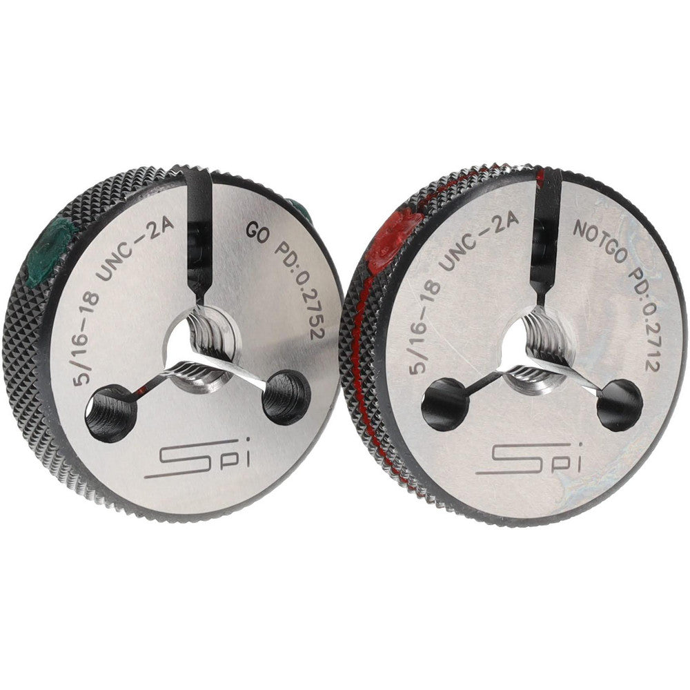 SPI 23-157-1 Threaded Ring Gage 5/16-18 Thread, Class 2A, Go & No Go