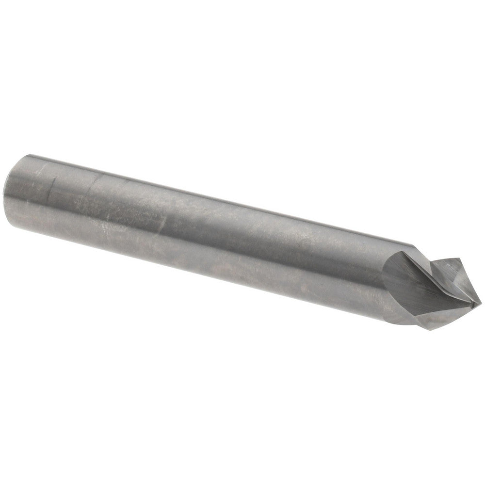 Harvey Tool 859724 Chamfer Mill 3/8" Dia, 3/8" Shank Dia, 90 deg, 4 Flute, Solid Carbide, Single End