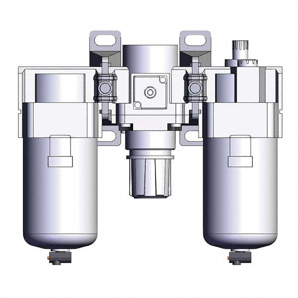 SMC Pneumatics AC40-N04-3Z-D FRL Combination Unit 1/2 NPT, Standard, 3 Pc Filter-Regulator-Lubricator