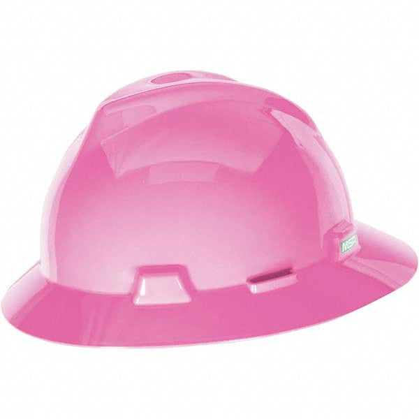 MSA 10156373 Hard Hat Impact Resistant, V-Gard Slotted Cap, Type 1, Class E, 4-Point Suspension