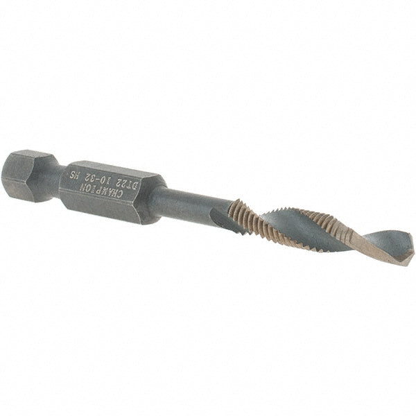 Value Collection DT22HEX-10-32 Combination Drill Tap #10-32, 2 Flutes, High Molybdenum High Speed Steel
