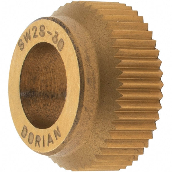 Dorian Tool 73310127407 Standard Knurl Wheel 1/2" Dia, 90 ° Tooth Angle, 30 TPI, Straight, High Speed Steel