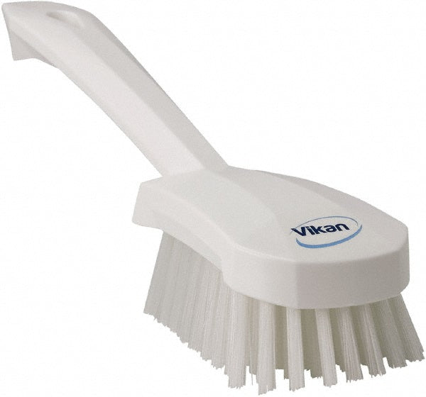 Vikan 41925 Washing Brush w/short Handle, 10.6", Stiff, White