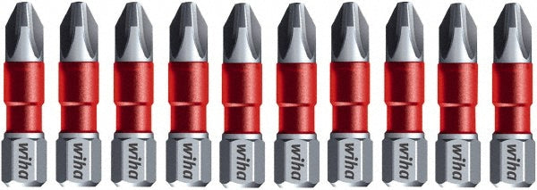 Wiha 76502 Power Screwdriver Bit #2 Phillips, #2 Speciality Point Size, 1/4" Hex Drive