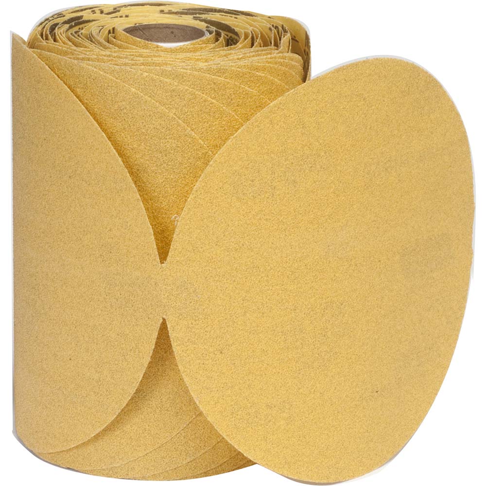 Norton 66261183811 PSA Disc Roll 5" Disc Dia, 220 Grit, Aluminum Oxide