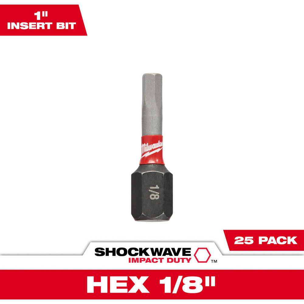 Milwaukee Tool 48-32-4704 Hex Screwdriver Bits Type Insert Bit Ball End No Measurement Type Inch Drive Size (Inch) 1/4 Hex Size (Inch) 1/8 Overall Length (Inch) 1