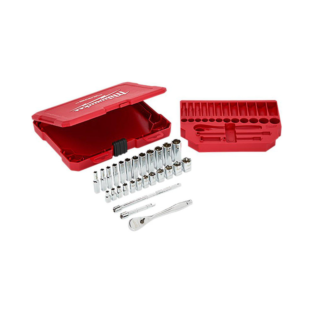 Milwaukee Tool 48-22-9504 Ratchet Socket Set 28 Pc