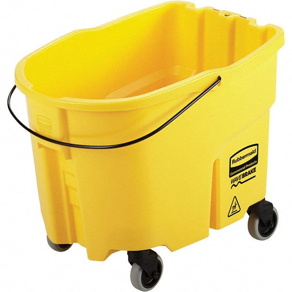 Rubbermaid 2064914 Mop Buckets & Wringers Bucket Color Yellow Features 80% Less Splashing Reducing Splash up to 80% Versus Leading Competitors Molded-in WaveBrake Baffles Disrupt Wave Formation Convenient Drain Foot-Operated Drain Bucket Material Plastic Overall L