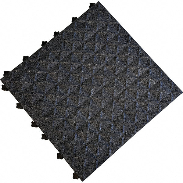 Ergo Advantage AG1-B Anti-Fatigue Modular Tile Mat Dry & Wet Environment, 18" Length, 18" Wide, 1" Thick, Black