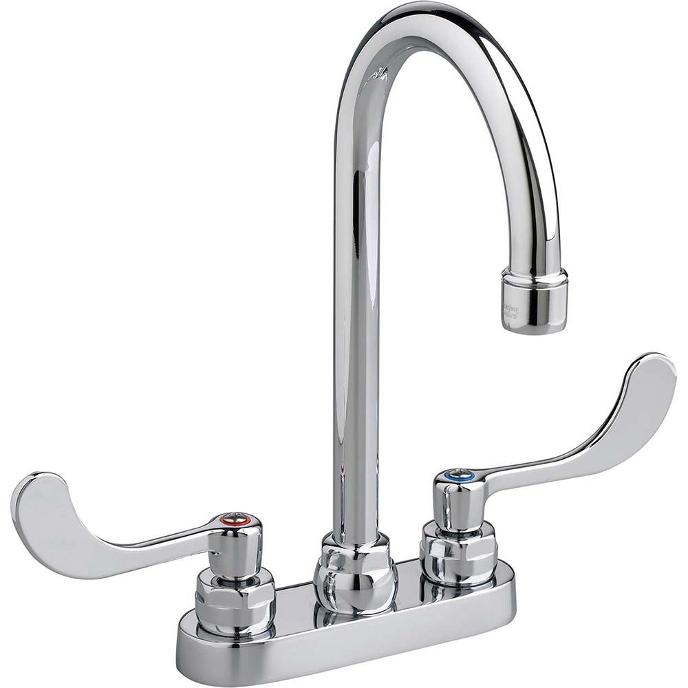 American Standard 7500170.002 Monterrey 4-Inch Centerset Gooseneck Faucet With Wrist Blade Handles 1.5 gpm/5.7 Lpm