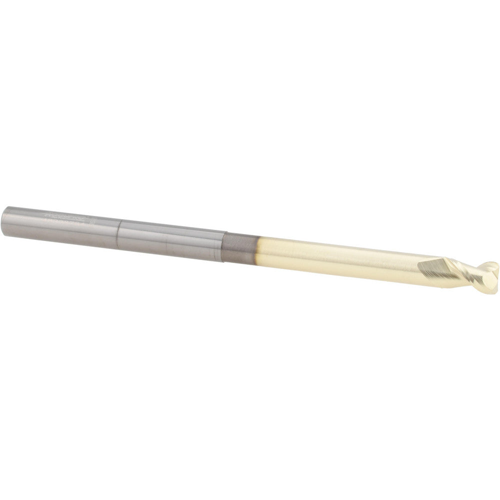 Accupro 313836 Corner Radius End Mill 1/4" Dia, 3/8" LOC, 45 deg Helix, Corner Radius End, Centercutting