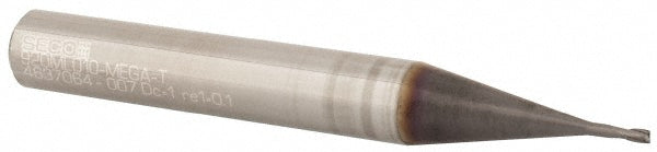 Seco 00023305 Corner Radius End Mill 1.00 mm Dia, 1.50 mm LOC, 0.10 mm Radius, 2 Flute, Solid Carbide