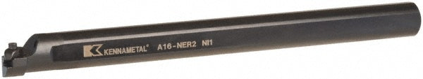Kennametal 1094833 Indexable Boring Bar A16NER2, 1-3/8" Min Bore Dia, Right Hand Cut, 1" Shank Dia, 3 ° Lead Angle, Steel