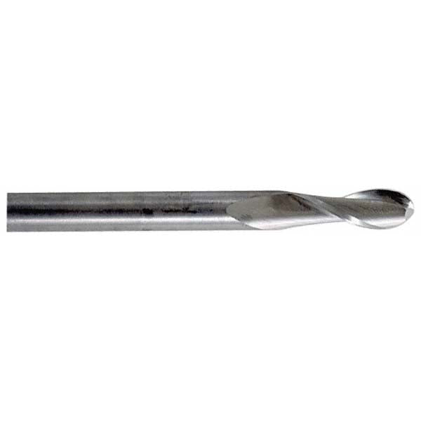 Hertel E5018032 Ball End Mill 1/2" Dia, 3" LOC, 2 Flute, Solid Carbide