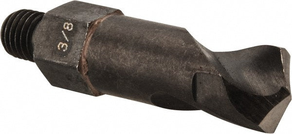 Hertel 953HS3/8SS-209 Threaded Shank Drill Bit 3/8" Dia, 135 ° Point, 1/4-28 Shank, High Speed Steel