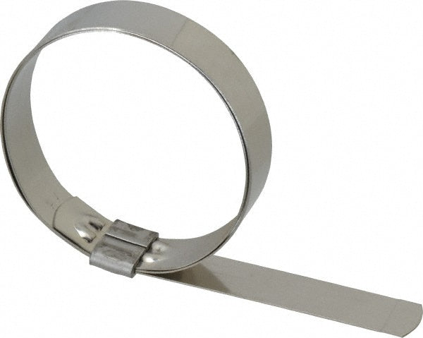 Ideal Tridon HBJS211 Band Clamp Preformed J-Style Clamp, 3/4" Wide, 0.03" Thick, 201 Stainless Steel
