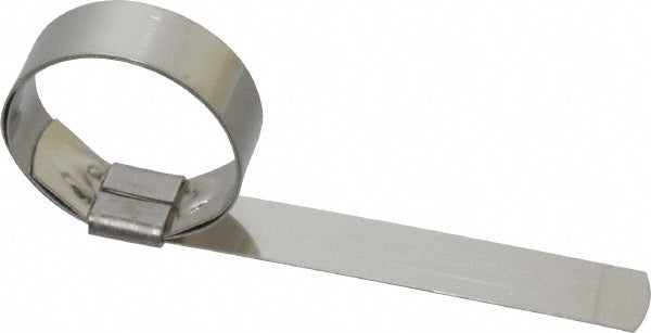 Ideal Tridon HBCP6S Band Clamp Preformed Center Punch Type Clamps, 5/8" Wide, 0.025" Thick, 201 Stainless Steel