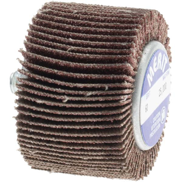 Merit Abrasives 08834131072 Mounted Flap Wheel 1" Face Width, 60 Grit, Aluminum Oxide