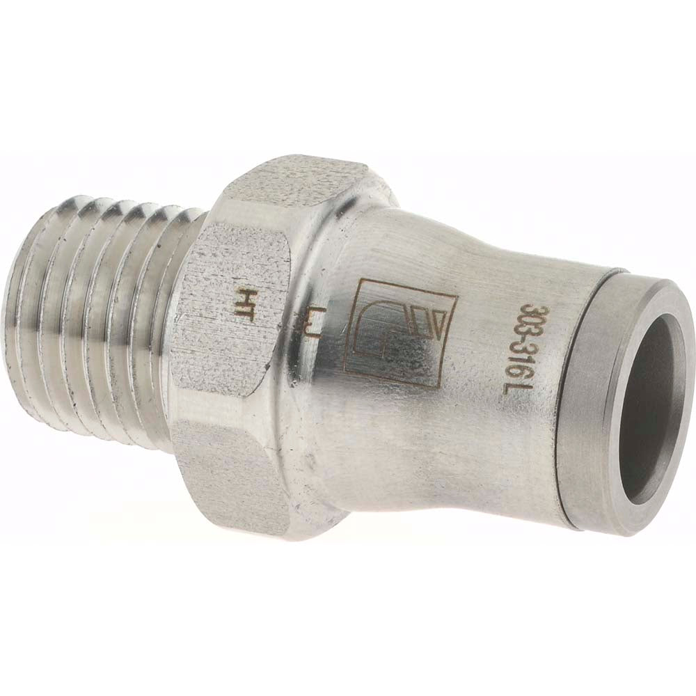 Legris 3805 60 14 Push-To-Connect Tube to Male & Tube to Male NPT Tube Fitting Male Connector, 1/4" Thread, 3/8" OD