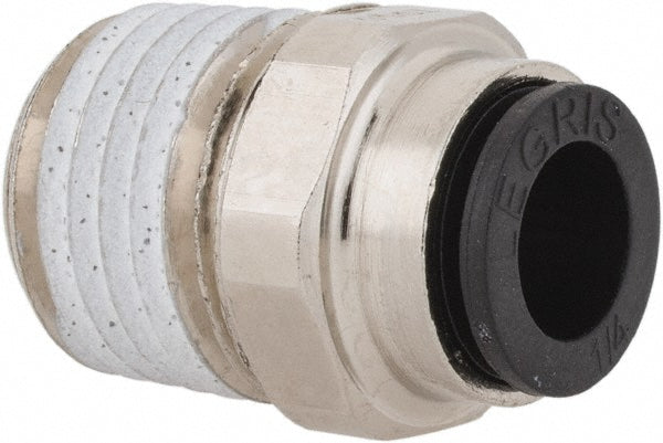 Legris 3175 56 14 Push-To-Connect Tube to Male NPT Tube Fitting Connector, 1/4" Thread, 1/4" OD