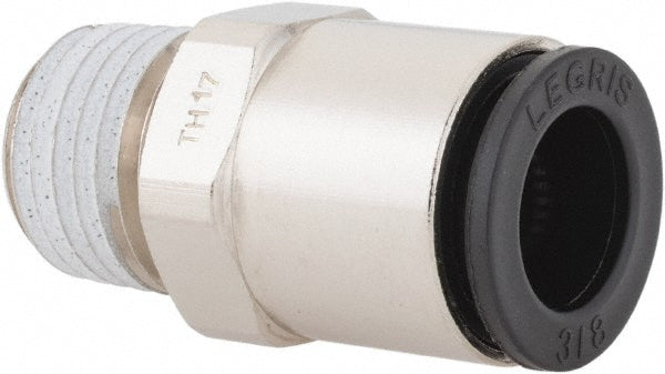Legris 3175 60 14 Push-To-Connect Tube to Male NPT Tube Fitting Connector, 1/4" Thread, 3/8" OD