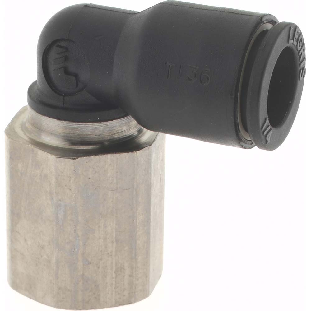 Legris 3009 56 11 Push-To-Connect Tube Fitting Female Elbow, 1/8" Thread, 1/4" OD