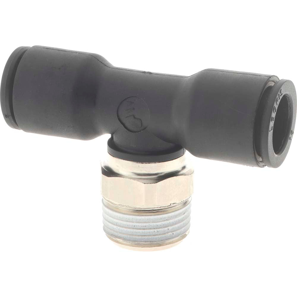 Legris 3108 10 17 Push-To-Connect Tube to Male BSPT Tube Fitting Male Branch Tee, 3/8" Thread