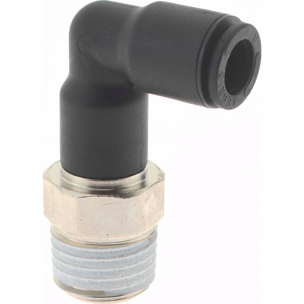 Legris 3129 06 13 Push-To-Connect Tube to Male BSPT Tube Fitting Extended Male Elbow, 1/4" Thread