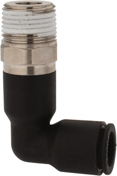 Legris 3129 10 17 Push-To-Connect Tube to Male BSPT Tube Fitting Extended Male Elbow, 3/8" Thread