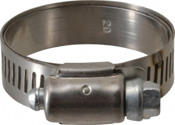 Ideal Tridon M613020706 Worm Gear Clamp SAE 20, 1 to 1-3/4" Dia, Stainless Steel Band