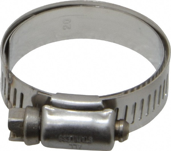Ideal Tridon M615020706 Worm Gear Clamp SAE 20, 1 to 1-3/4" Dia, Stainless Steel Band