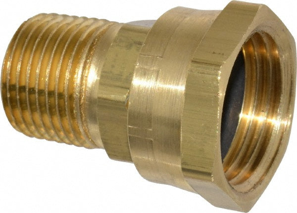 Dixon Valve & Coupling 5041208C Garden Hose Fitting 0.5" Hose, Female Hose to Male Pipe Swivel, GHT, Brass