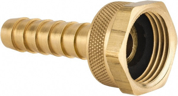 Dixon Valve & Coupling 5940812C Garden Hose Fitting 0.5", 0.75" & 1" Hose, Long Shank Female Swivel, 3/4" NH, Brass