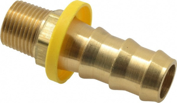 Dixon Valve & Coupling 2721006C Barbed Push-On Hose Male Connector 3/8" NPTF, Brass, 5/8" Barb