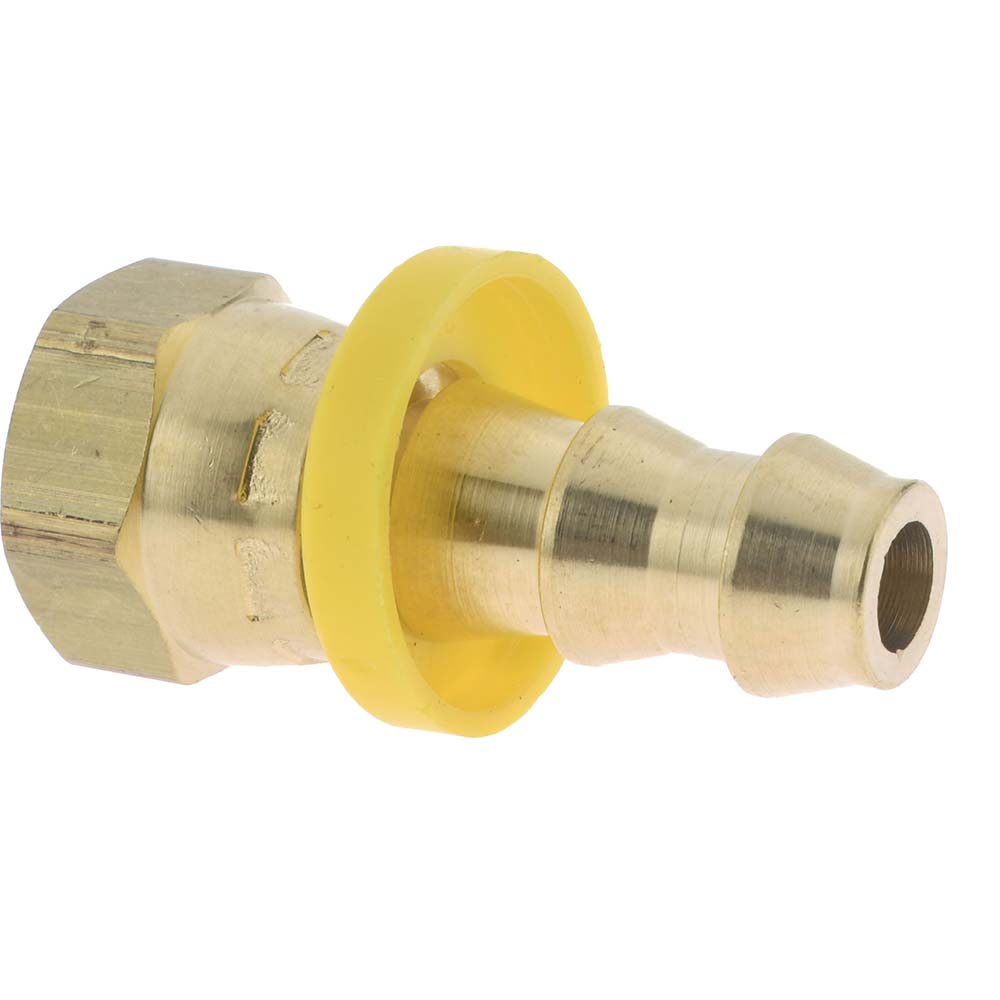 Dixon Valve & Coupling 2780604C Barbed Push-On Hose Female Connector 1/4" NPSM, Brass, 3/8" Barb