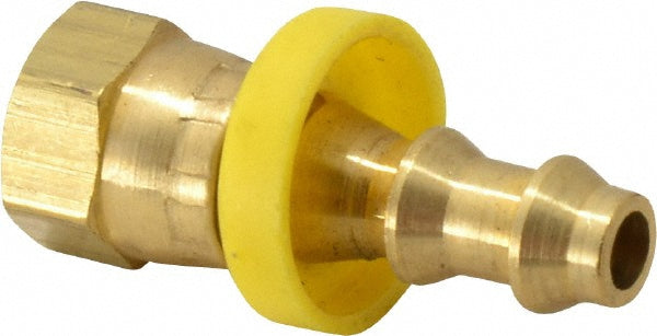 Dixon Valve & Coupling 2800402C Barbed Push-On Hose Female Connector 1/8" NPSM, Brass, 1/4" Barb